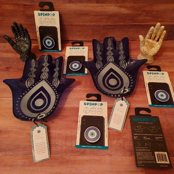 🧿Evil Eye Cell Phone Ring Pop Grip Gripper Spinner Stand Clip Piece Accessory🧿 - Picture 2 of 14